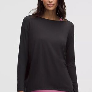 Women's Lululemon Back in Action Long Sleeve in Black